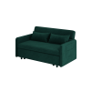 Sofa Pull Out Bed Included Two Pillows 54" Green Velvet Sofa for Small Spaces