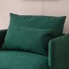 Modern fabric accent armchair;  upholstered single sofa chair;  Emerald Cotton Linen-30.7''