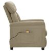 Electric Massage Recliner Light Gray Faux Leather