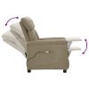 Electric Massage Recliner Light Gray Faux Leather