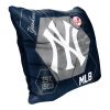 Yankees OFFICIAL MLB "Connector" Double Sided Velvet Pillow; 16" x 16"