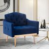 Accent Chair ; leisure single sofa with Rose Golden feet
