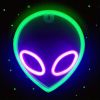 1pc Alien Shape LED Neon Sign, USB & Battery Powered Novelty Neon Mini Night Light, Novelty Wall Lamp With 1pc Hook For Bedroom Kids Room Party Home W