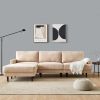 Modern fabric sofa L shape;  3 seater with ottoman-104.6"