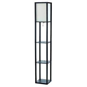 Floor Lamp with Shelf (Actual Color: Black & Gray)
