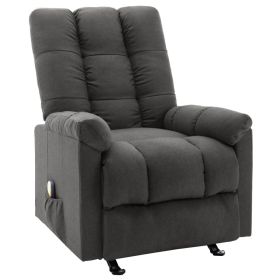 Recliner Dark Gray Fabric (Color: Grey)