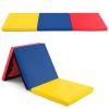 Portable Tri-Fold Gym Mat with Handles for Yoga