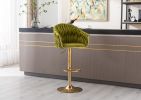COOLMORE Vintage Bar Stools with Back and Footrest Counter Height Dining Chairs