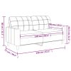 2-Seater Sofa Dark Gray 55.1" Fabric