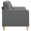 2-Seater Sofa Dark Gray 55.1" Fabric