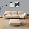 Modern fabric sofa L shape;  3 seater with ottoman-104.6"