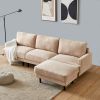 Modern fabric sofa L shape;  3 seater with ottoman-104.6"