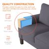 Modern Living Room Furniture L Shape Sofa with Ottoman