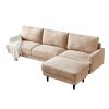 Modern fabric sofa L shape;  3 seater with ottoman-104.6"