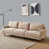 Modern fabric sofa L shape;  3 seater with ottoman-104.6"