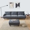 Modern fabric sofa L shape;  3 seater with ottoman-104.6"