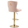COOLMORE Bar Stools with Back and Footrest Counter Height Dining Chairs 2PC/SET