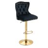 COOLMORE Bar Stools with Back and Footrest Counter Height Dining Chairs 2PC/SET