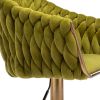 COOLMORE Vintage Bar Stools with Back and Footrest Counter Height Dining Chairs