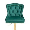 COOLMORE Bar Stools with Back and Footrest Counter Height Dining Chairs 2PC/SET