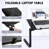 Adjustable Laptop Desk;  RAINBEAN Laptop Stand for Bed Portable Lap Desk Foldable Table Workstation Notebook Riser with Mouse Pad;  Ergonomic Computer
