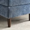 80' Convertible Sectional Sofa Couch;  3 Seats L-shape Sofa with Removable Cushions and Pocket;  Rubber Wood Legs