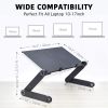 Adjustable Laptop Desk;  RAINBEAN Laptop Stand for Bed Portable Lap Desk Foldable Table Workstation Notebook Riser with Mouse Pad;  Ergonomic Computer