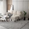 Modern Living Room Furniture L Shape Sofa with Ottoman