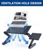 Adjustable Laptop Desk;  RAINBEAN Laptop Stand for Bed Portable Lap Desk Foldable Table Workstation Notebook Riser with Mouse Pad;  Ergonomic Computer