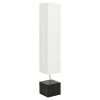 Rice Paper Floor Lamp with Dark Wood Color Base, Bulb and Paper Material Shade