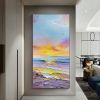 Hand Painted Oil Painting Large Hand Painted Beach Sunset Seascape Oil Painting On Canvas Art Textured Art Palette Knife Art Painting Living Room Deco