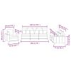 3 Piece Sofa Set with Pillows Dark Gray Fabric