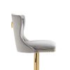 COOLMORE Bar Stools with Back and Footrest Counter Height Dining Chairs 2PC/SET