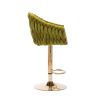 COOLMORE Vintage Bar Stools with Back and Footrest Counter Height Dining Chairs