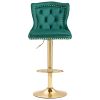 COOLMORE Bar Stools with Back and Footrest Counter Height Dining Chairs 2PC/SET