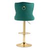 COOLMORE Bar Stools with Back and Footrest Counter Height Dining Chairs 2PC/SET