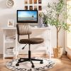 PU Leather Adjustable Office Chair  Swivel Task Chair with Backrest