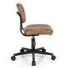 PU Leather Adjustable Office Chair  Swivel Task Chair with Backrest