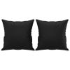 2-Seater Sofa with Throw Pillows Black 47.2" Faux Leather