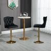 COOLMORE Bar Stools with Back and Footrest Counter Height Dining Chairs 2PC/SET