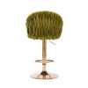COOLMORE Vintage Bar Stools with Back and Footrest Counter Height Dining Chairs