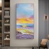 Hand Painted Oil Painting Large Hand Painted Beach Sunset Seascape Oil Painting On Canvas Art Textured Art Palette Knife Art Painting Living Room Deco