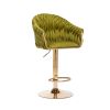 COOLMORE Vintage Bar Stools with Back and Footrest Counter Height Dining Chairs