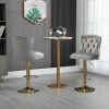 COOLMORE Bar Stools with Back and Footrest Counter Height Dining Chairs 2PC/SET