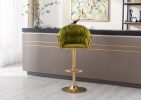 COOLMORE Vintage Bar Stools with Back and Footrest Counter Height Dining Chairs